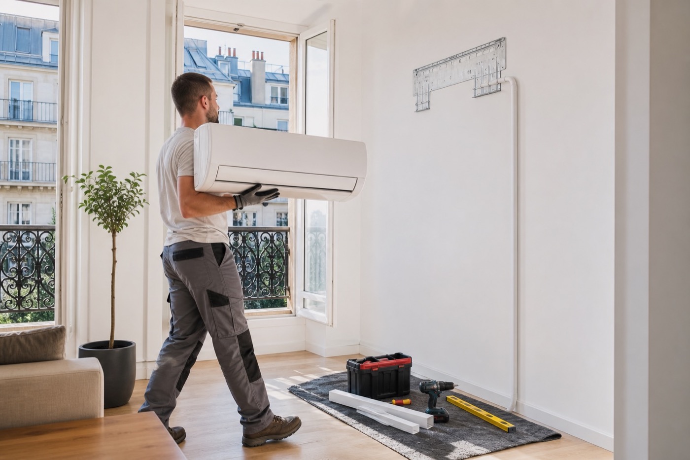 Installation de climatisation et pompe à chaleur air-air